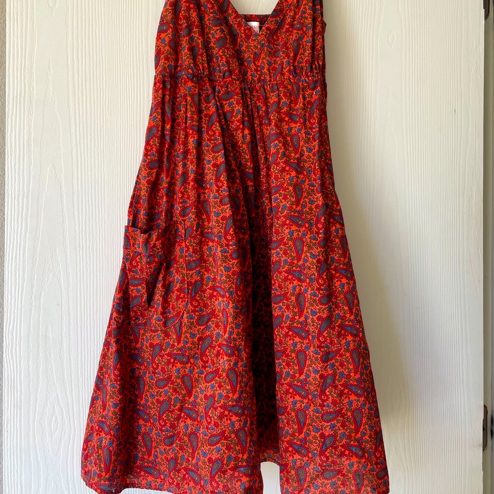 Mossimo Supply Co. Dress, Rust w/teal print, small